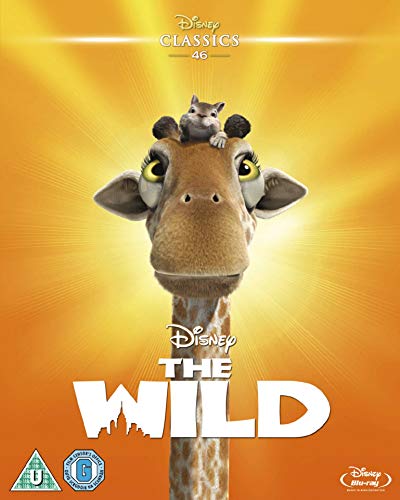 Blu-ray cover for "The Wild" featuring a giraffe and squirrel.