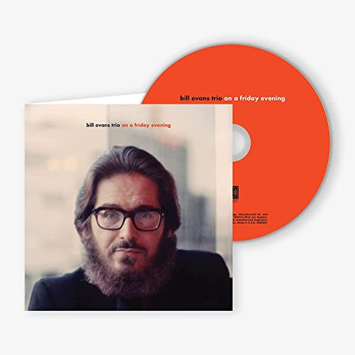 CD case and disc for Bill Evans Trio’s “On A Friday Evening” album.