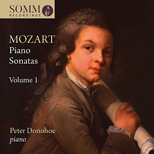A CD cover featuring a portrait of Mozart with text overlay.