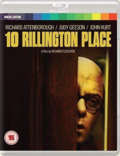 “10 Rillington Place” Blu-ray cover featuring a man partially obscured by curtains.