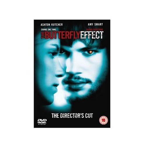 DVD cover for "The Butterfly Effect" with close-up faces of man and woman.
