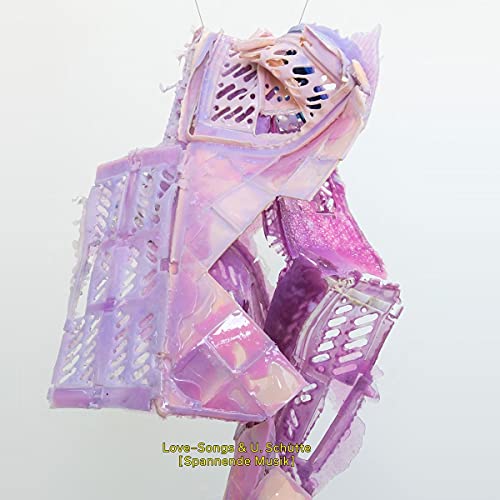 Vinyl album cover featuring an abstract, iridescent purple sculpture.