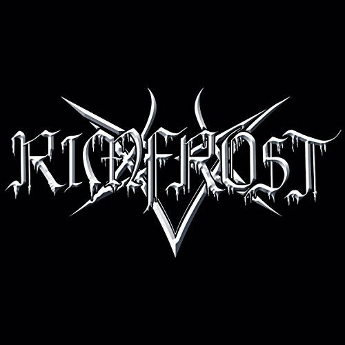 Rimfrost logo: stylized, silver lettering with icicle-like details on black.