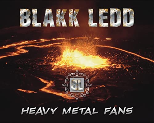 CD cover for Blakk Ledd’s “Heavy Metal Fans” with fiery volcanic imagery.