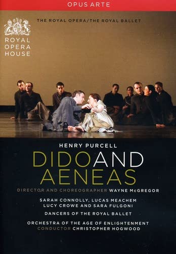 DVD cover for “Dido and Aeneas” opera featuring performers in costume.
