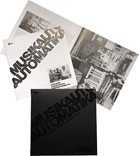 Black and white vinyl record packaging for “Musikautomatika” with band photo.