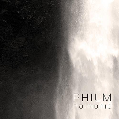 CD cover for Philm’s “Harmonic” with abstract black and white textures.