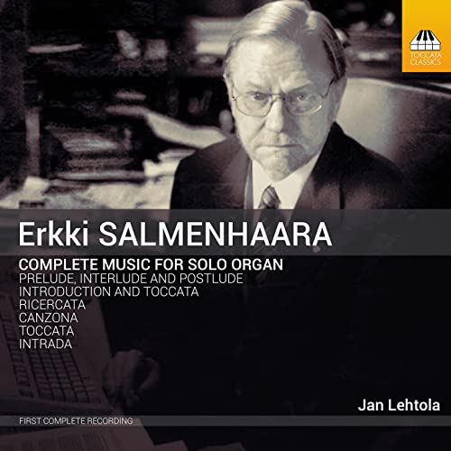CD cover featuring a portrait of Erkki Salmenhaara with album title and track list text.