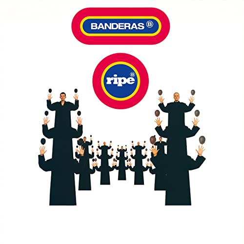 CD cover for "Banderas - Ripe" featuring silhouetted figures and fruit.