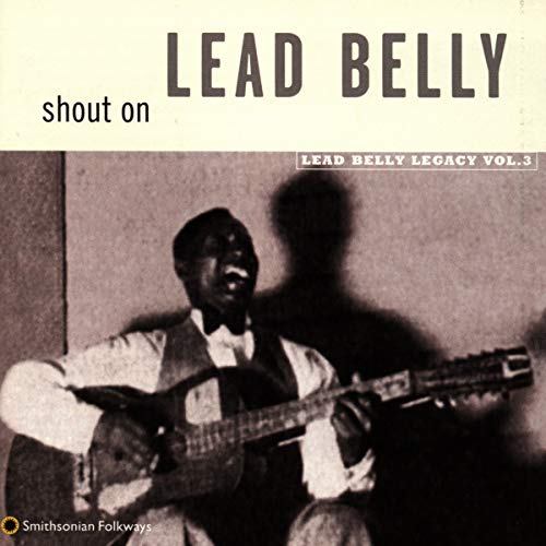 CD cover featuring a black and white portrait of Lead Belly with a guitar.