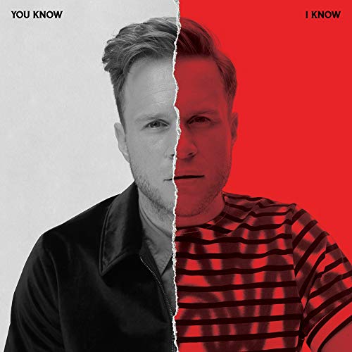 Olly Murs album cover: man split into black and white and red halves.