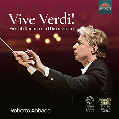 CD cover: Riccardo Abbado conducting, with "Vive Verdi!" title text.