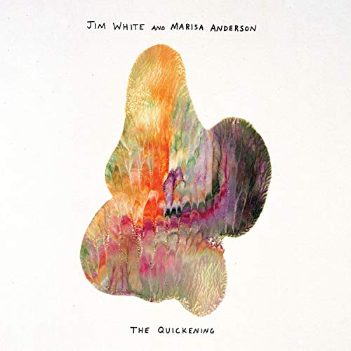 Album cover for "The Quickening" with abstract watercolor-like art.