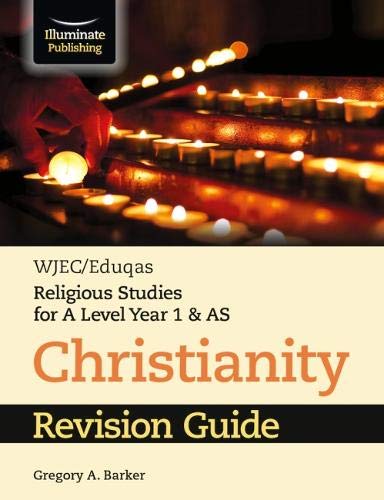 A book cover featuring rows of lit candles and the title "Christianity Revision Guide".