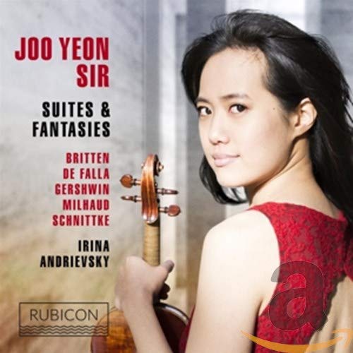CD cover featuring Joo Yeon Sir, a violinist, and musical composers’ names.