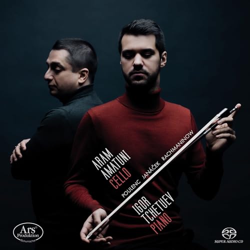 CD cover featuring two musicians, a cellist and a pianist.
