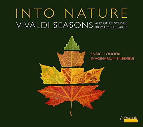 CD cover for "Into Nature: Vivaldi Seasons" featuring layered autumn leaves.