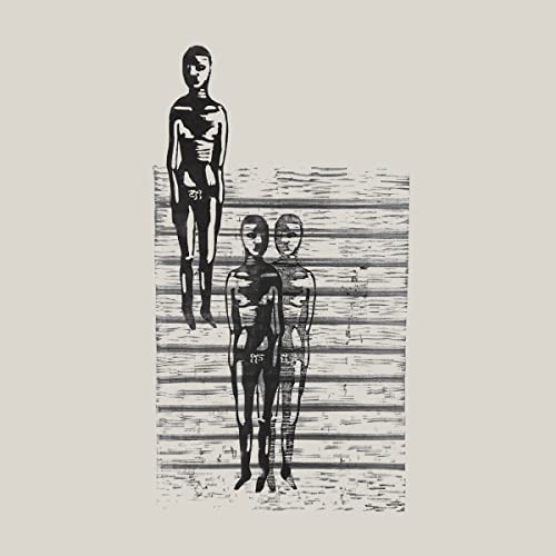 Black and white illustration of four slender, stylized figures.