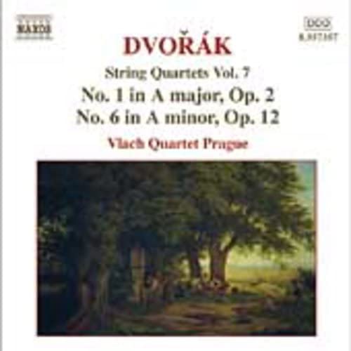 CD cover for Dvořák string quartets featuring a forest landscape.