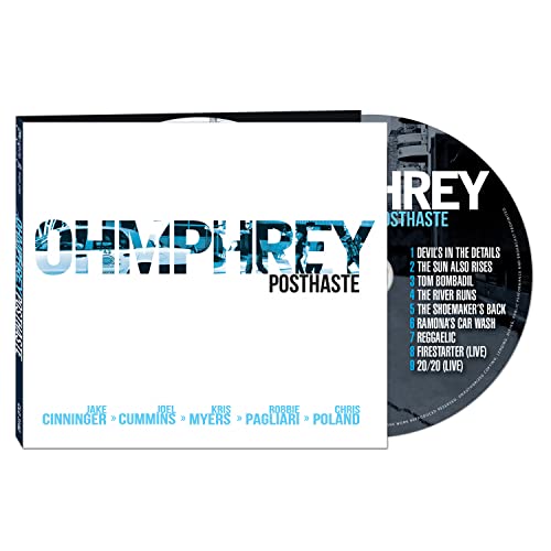 Ohmphrey - Posthaste" CD case with blue and white text, tracklist visible.
