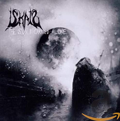CD cover: dark, atmospheric landscape with a large sun and band logo.