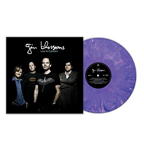 Gin Blossoms live album cover and purple marble vinyl record.