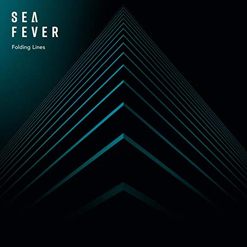 CD cover for Sea Fever’s “Folding Lines” with abstract blue lines.