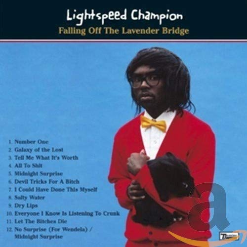 CD cover for Lightspeed Champion’s “Falling Off The Lavender Bridge,” featuring a portrait.