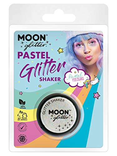 Moon Glitter Pastel Glitter Shakers, White