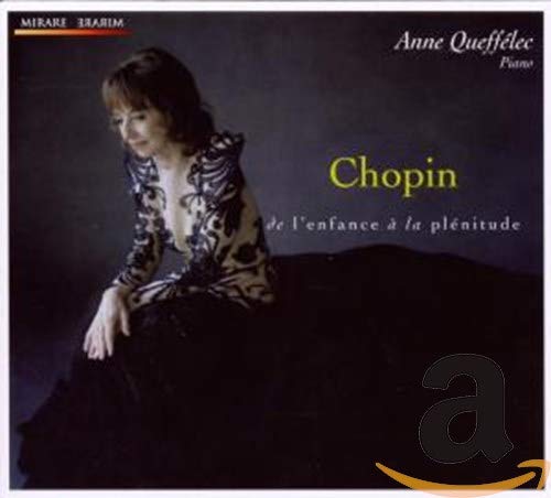 CD cover featuring pianist Anne Queffelec in a patterned dress.