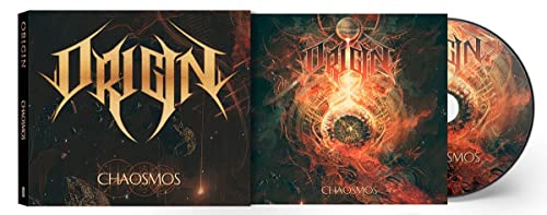 Origin “Chaosmos” CD with slipcase, featuring fiery, abstract artwork.