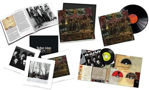 “Cahoots” album by The Band, including vinyl, booklet, and photos.