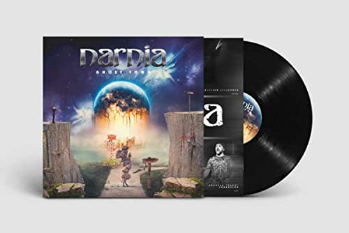 Narnia's "Ghost Town" vinyl record with cover art of a planet landscape.