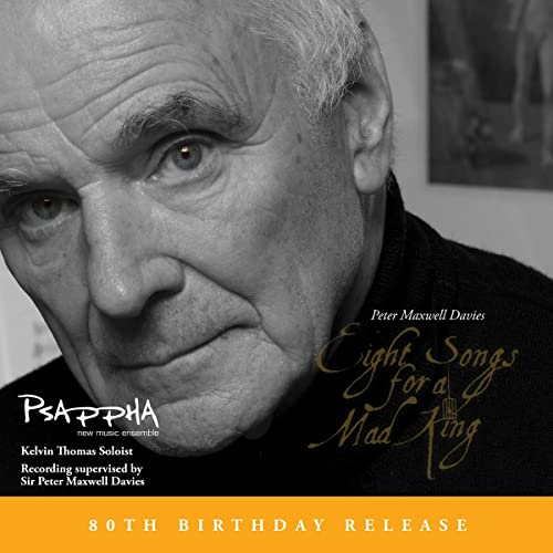Black and white portrait of an older man with album title overlay.