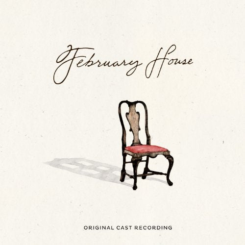 "Album cover with a chair and the title 'February House' in cursive script."