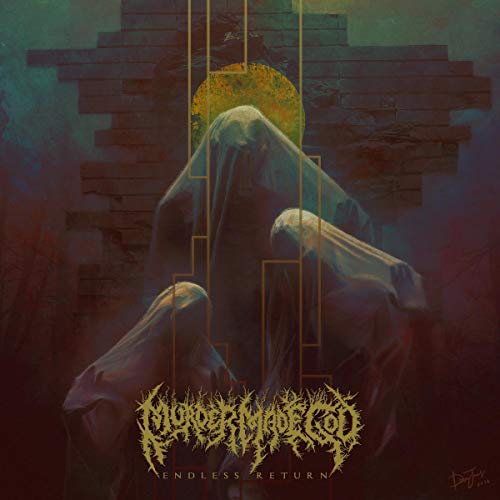 "Album cover art featuring a hooded figure with a yellow circle behind its head."