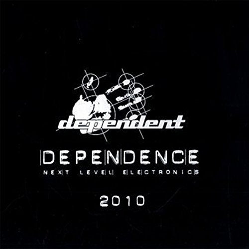 Black CD cover with white abstract design and “Dependence 2010” text.