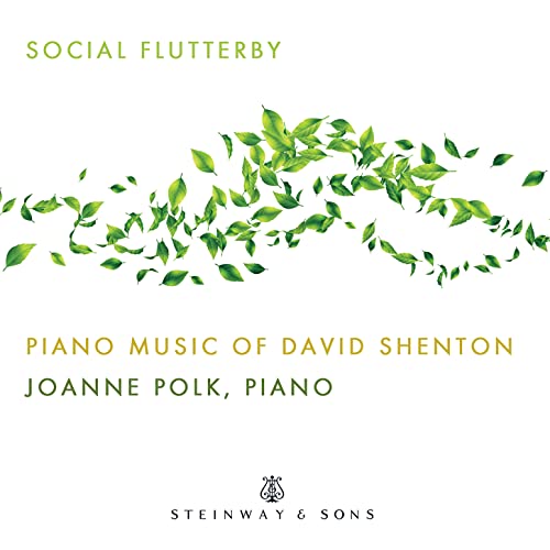 CD cover: green leaves, text "Joanne Polk, David Shenton: Piano Music.