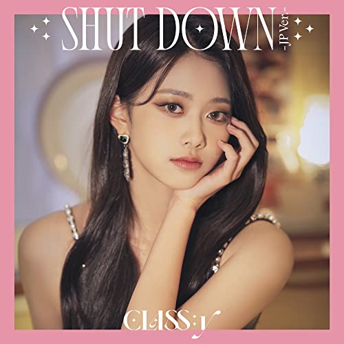 Close-up of Jimin with long brown hair, from the "Shut Down" CD cover.