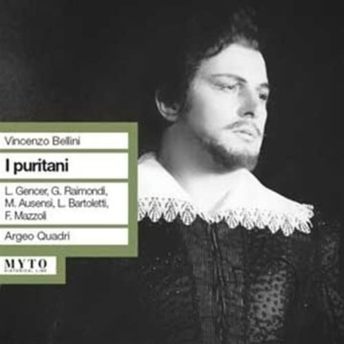 Black and white portrait of a man in historical costume, opera CD cover.