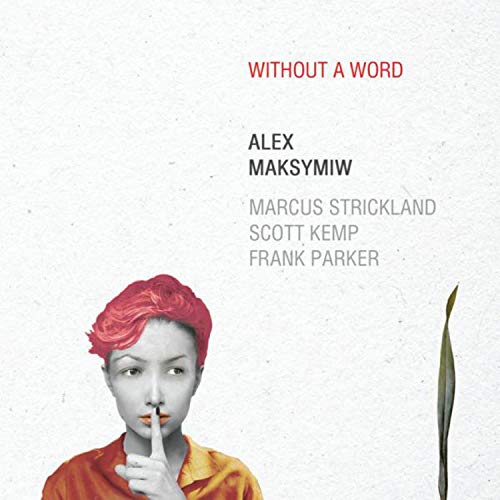 "Album cover with a person making a 'shh' gesture and red hair."