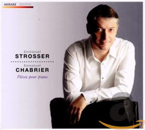CD cover featuring a portrait of pianist Emmanuel Strosser in a white shirt.