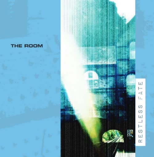 Vinyl album cover for “The Room - Restless Fate” with blue and white abstract art.