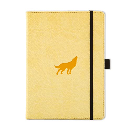 Dingbats* Wildlife A5+ Cream Wolf Notebook - Dotted