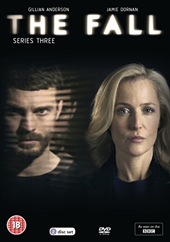 DVD cover for "The Fall" series three, featuring Gillian Anderson and Jamie Dornan.