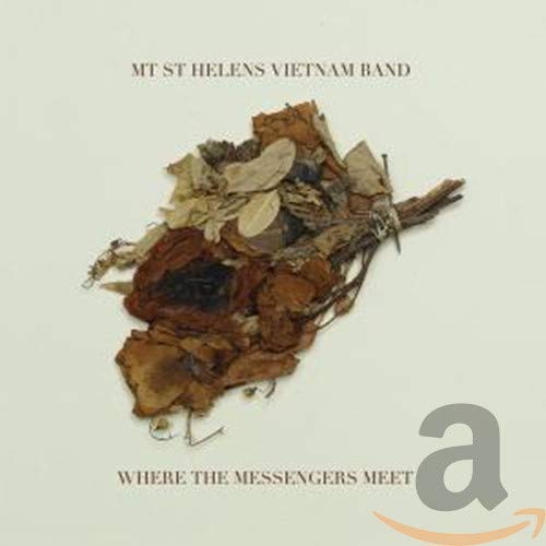 CD cover with abstract collage of dried plant matter and text.