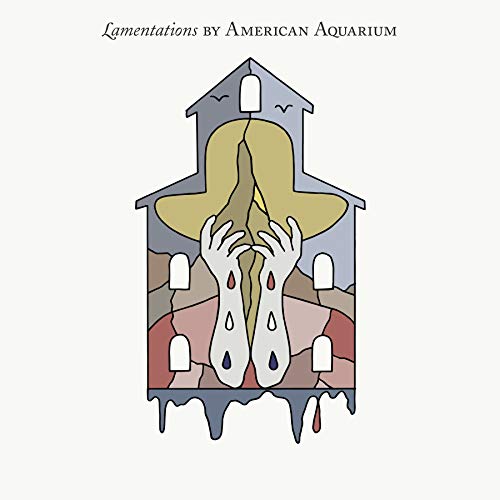 Album cover art: a church with bleeding hands and candles, on a white background.