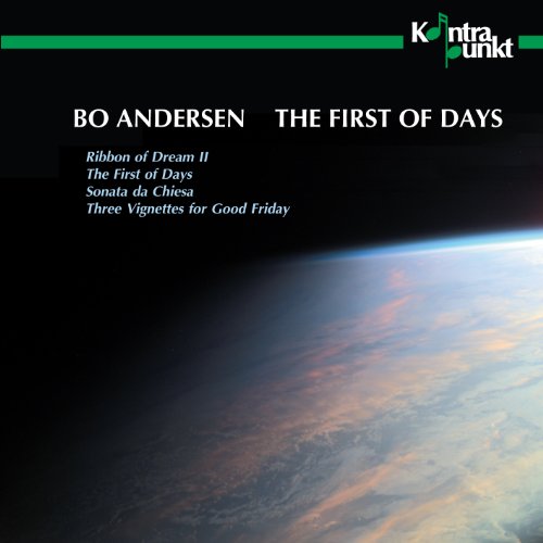 "CD cover with 'Bo Andersen: The First of Days' and a planet image."