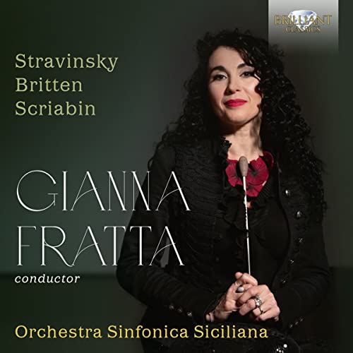 CD cover featuring conductor Gianna Fratta, composers listed, and orchestra name.
