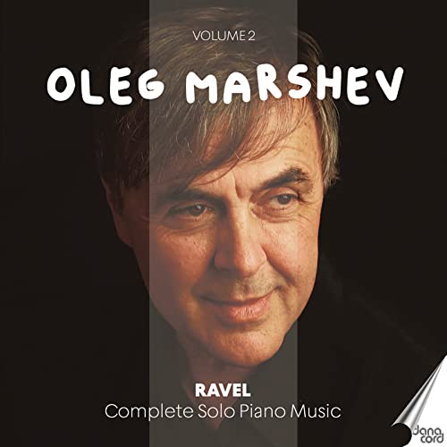 CD cover featuring pianist Oleg Marshev and text “Ravel: Complete Piano Music”.